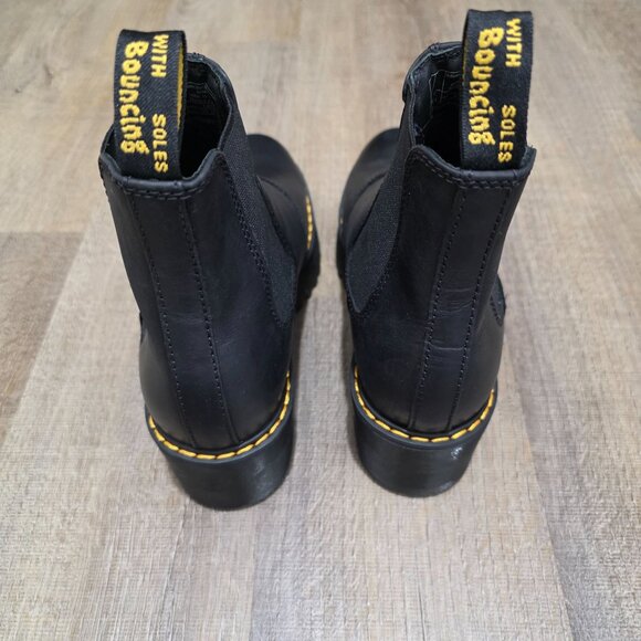 Dr. Martens Rometty Black Leather Platform Chelsea Boots Women’s 6LUS / Men’s 5 - Picture 7 of 12